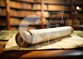 Intra Συλλεκτικό Ξύλινο Παζλ Plywood 4mm - Παλιό κύλινδρο με την επιγραφή «Μεσσίας». Σε Ξύλινο Κουτί - Διαστάσεις Puzzle: 10x10 cm – 25 κομμάτια