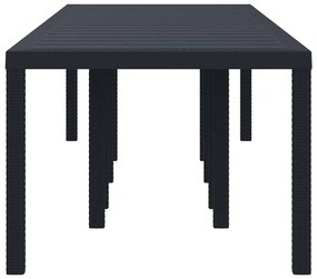 vidaXL Τραπέζι Κήπου Ανθρακί 300 x 100 x 73 εκ συνθετικό ρατάν