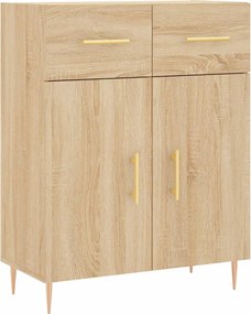 VidaXL Ντουλάπι Sonoma δρυς 69,5 x 34 x 180 εκ. από Επεξεργασμένο Ξύλο
