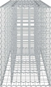 vidaXL Ανασηκωμένο κρεβάτι gabion Ασημί