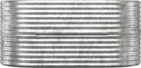 vidaXL Ζαρντινιέρα Ασημί 152x80x68 εκ. Γαλβανισμένος χάλυβας