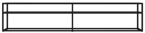 Έπιπλο Τηλεόρασης Μαύρο 200 x 40 x 40,5 εκ. από Γυαλί Ασφαλ. - Μαύρο