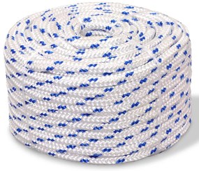 vidaXL Σχοινί Ναυτιλίας Λευκό 8 χιλ. 100 μ. από Πολυπροπυλένιο