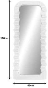Καθρέπτης Maraya Inart λευκό PP 46x3.2x110εκ 46x3.2x110 εκ.