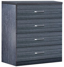 Συρταριέρα Killian pakoworld με 4 συρτάρια zebrano 80x40x80εκ