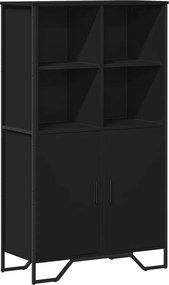 vidaXL Ντουλάπι Μαύρο 79,5x35,5x137,5 εκ. Επεξεργασμένο Ξύλο