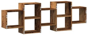 vidaXL Ραφιέρα Τοίχου Όψη Παλαιού Ξύλου 129x18x42 εκ. από Επεξ. Ξύλο