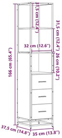 ΝΤΟΥΛΑΠΙ ΜΠΑΝΙΟΥ ΚΑΠΝΙΣΤΗ ΒΕΛΑΝΙΔΙΑ 35X37,5X166 CM 849246