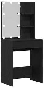 vidaXL Σετ Τραπεζιού Μακιγιάζ με συρτάρι 2 pcs Μαύρο 140 x 40 x 140 εκ