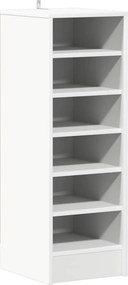 vidaXL Παπουτσοθήκη Λευκή 31,5 x 35 x 90 εκ. από Επεξ. Ξύλο