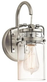 Απλίκα Φωτιστικό Τοίχου 1xE27 Brinley Elstead Lighting-KL-BRINLEY1-NI-Νίκελ Ματ KL-BRINLEY1-NI