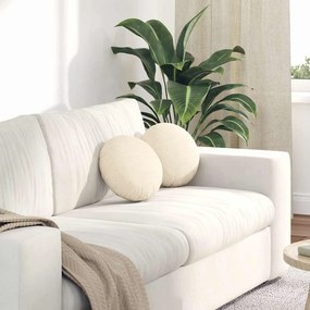 vidaXL Μαξιλάρια καθισμάτων 2 pcs Κρεμ Ø30 x 13 εκ