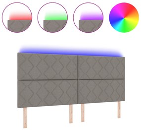 vidaXL LED Κεφαλάρι Διαμαντιών Ταπέ 200 εκ Ύφασμα