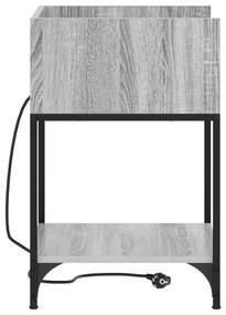 vidaXL Κομοδίνο με ράφι Γκρι sonoma 40 x 40 x 61 εκ Επεξεργασμένο ξύλο