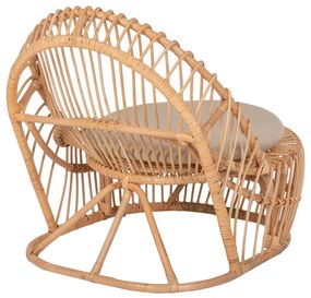 ΠΟΛΥΘΡΟΝΑ ENTROPY HM9840.01 RATTAN ΦΥΣΙΚΟ ΜΕ ΕΚΡΟΥ ΜΑΞΙΛΑΡΙ 80x97x85Υεκ. (1 Τεμμάχια)