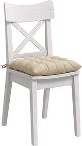 vidaXL Μαξιλάρια καθισμάτων 4 pcs Κρεμ 40 x 40 x 6 cm Μικροΐνες
