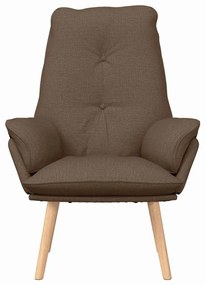 vidaXL Χαλαρωτική Πολυθρόνα Καφέ 69 x 74 x 93 εκ. ύφασμα