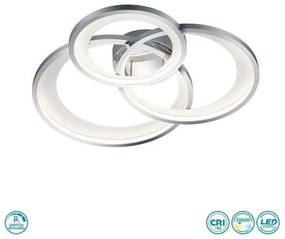 Πλαφονιέρα Φωτιστικό Οροφής Led Χρώμιο/Λευκό Granada 673810306 Trio Lighting-673810306-Χρώμιο 673810306