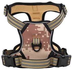 vidaXL Λουρί Σκύλου με Οδηγό και Κολάρο Ρυθμιζόμενο Παραλλαγή Καφέ XL