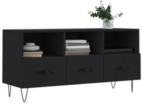vidaXL Έπιπλο Τηλεόρασης Μαύρο 102 x 36 x 50 εκ. από Επεξεργ. Ξύλο