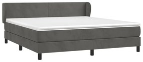 ΚΡΕΒΑΤΙ BOXSPRING ΜΕ ΣΤΡΩΜΑ ΣΚΟΥΡΟ ΓΚΡΙ 180X200 ΕΚ. ΒΕΛΟΥΔΙΝΟ 3127386