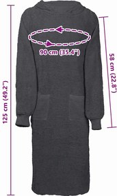 vidaXL Φούτερ-κουβέρτα KINN Ανθρακί XL Βαμβάκι