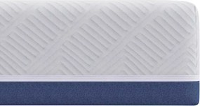 vidaXL Στρώμα Λευκό και Μπλε 160 x 200 cm Ζακάρ ύφασμα