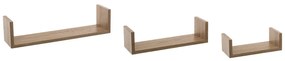 Ράφια Τοίχου (Σετ 3τμχ) F-V Edge Oak Nat 138955C