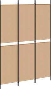 vidaXL 3-Panel Room Divider Μπεζ 150 x 220 cm Ύφασμα
