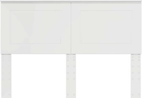vidaXL Κεφαλάρι Λαμπερό Λευκό 100 cm Μηχανικά επεξεργασμένο ξύλο