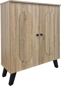 Παπουτσοθήκη-ντουλάπι Cathi pakoworld sonoma 80x34x95εκ