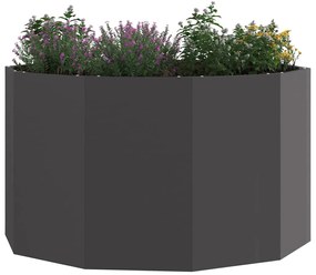 vidaXL Γλάστρα Μαύρο 90 x 90 x 50 cm Ατσάλι