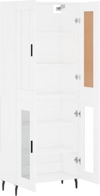 vidaXL Ντουλάπι Λευκό 69,5x34x180 εκ. από Επεξεργασμένο Ξύλο