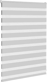 vidaXL Ζέβρα τυφλή Ανοιχτό Γκρι Πλάτος υφάσματος 105,9 εκ. Πολυεστέρας