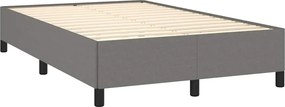vidaXL Κρεβάτι Boxspring με Στρώμα Σκούρο Γκρι 120x190 εκ Υφασμάτινο