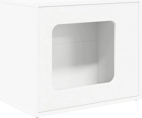 vidaXL Σπίτι Γάτας Λευκό 51 x 30 x 42 εκ. Επεξεργασμένο ξύλο