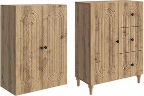 vidaXL Σέτ Ντουλαπιών 2 τμχ. Artisan Δρυς Επεξεργασμένο Ξύλο