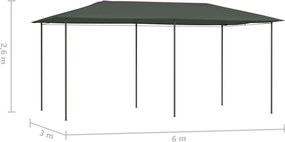 vidaXL Κιόσκι Ανθρακί 2,98 x 5,3 x 2,59 μ. 160 γρ./μ²