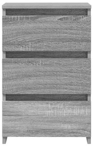 vidaXL Κομοδίνα 2 τεμ. Γκρι Sonoma 40x35x62,5 εκ. Επεξεργασμένο Ξύλο