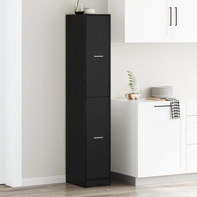 vidaXL Ντουλάπι Αποθήκης Μαύρης Δρυός 30x41x174.5 εκ. Κατασκευασμένο Ξύλο