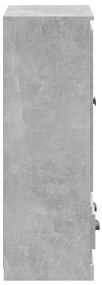vidaXL Ντουλάπι Γκρι Σκυροδέματος 60x35,5x103,5 εκ. Επεξεργασμένο Ξύλο
