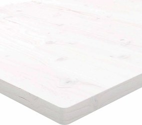 vidaXL Επιφάνεια Τραπεζιού Ορθογ. Λευκή 80x40x2,5 εκ. από Μασίφ Πεύκο