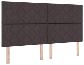 vidaXL Κρεβάτι Box Spring με Ματράκι Καφέ 180x200 εκ. Υφάσμα