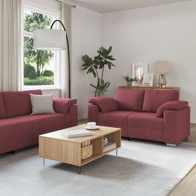 vidaXL Καναπές 3 pcs Κόκκινο Άνεμο 219 x 80 x 82 εκ