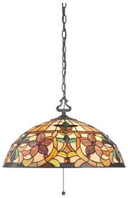 Κρεμαστό Φωτιστικό Οροφής 3xE27 Μπρονζέ  Tiffany  Kami QZ-KAMI-P Elstead Lighting-QZ-KAMI-P-Μπρονζέ QZ-KAMI-P
