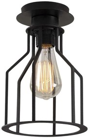 Φωτιστικό Οροφής - Πλαφονιέρα Alacati 525NOR1505 Φ17x26cm 1xE27 40W Black Opviq