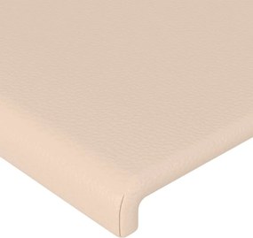 vidaXL Κεφαλάρι Κρεβατιού LED Καπουτσίνο 90x5x118/128 εκ