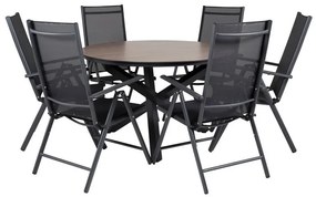 Σετ Τραπέζι και καρέκλες Dallas 3690, HPL, Μέταλλο, Ύφασμα | Epipla1.gr