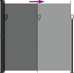 vidaXL Πτυσσόμενη Πλαϊνή Τέντα Ανθρακί 200x300 εκ.