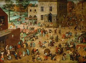 Αναπαραγωγή Children's Games, 1560, Pieter the Elder Bruegel